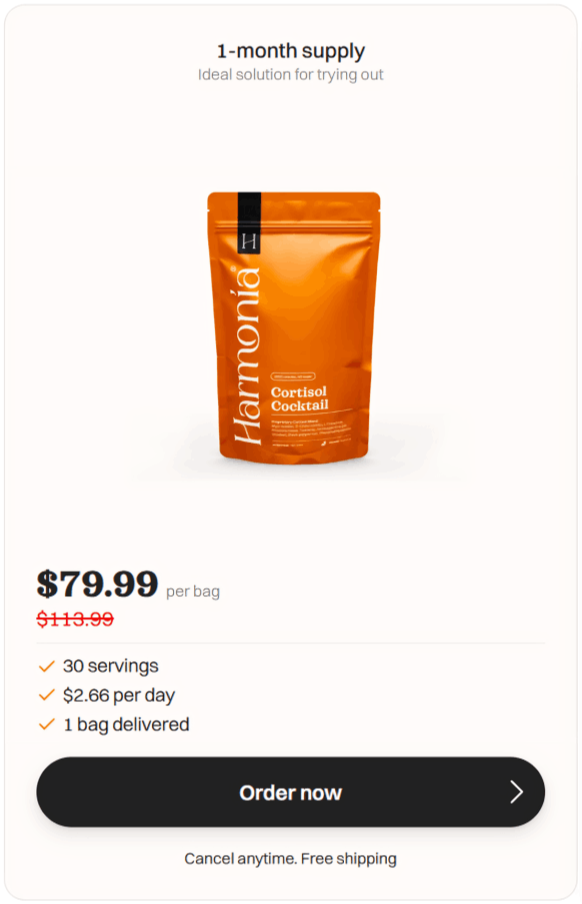 Cortisol cocktail offer price